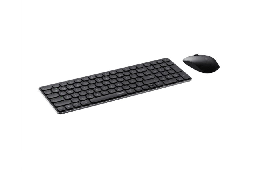 RAPOO 9320M Bluetooth 4.0, 5.0 + 2.4G  Wireless Multi-mode Keyboard Mouse Combo, Aluminium Base, 2400 DPI, 10M Range, Compact Black Retail Pack RAPOO 9320M Bluetooth 4.0, 5.0 + 2.4G  Wireless Multi-mode Keyboard Mouse Combo, Aluminium Base, 2400 DPI, 10M Range, Compact Black Retail Pack